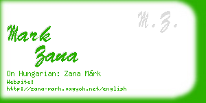 mark zana business card